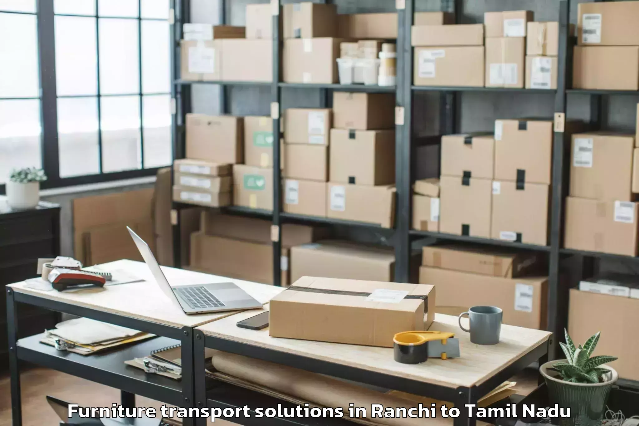 Reliable Ranchi to Adirampattinam Furniture Transport Solutions